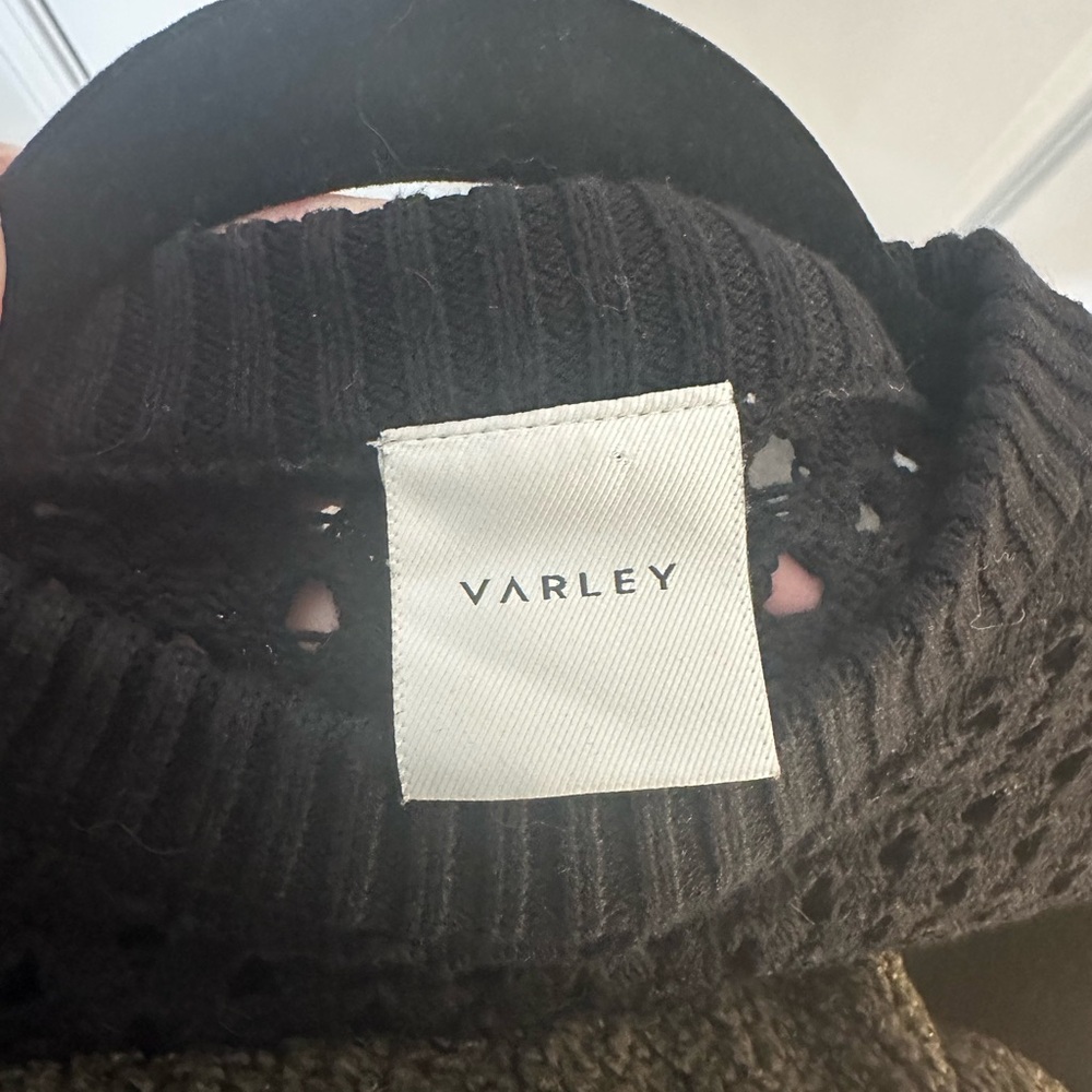Varley Black Open-Knit Sweater size XS - Picture 5 of 6